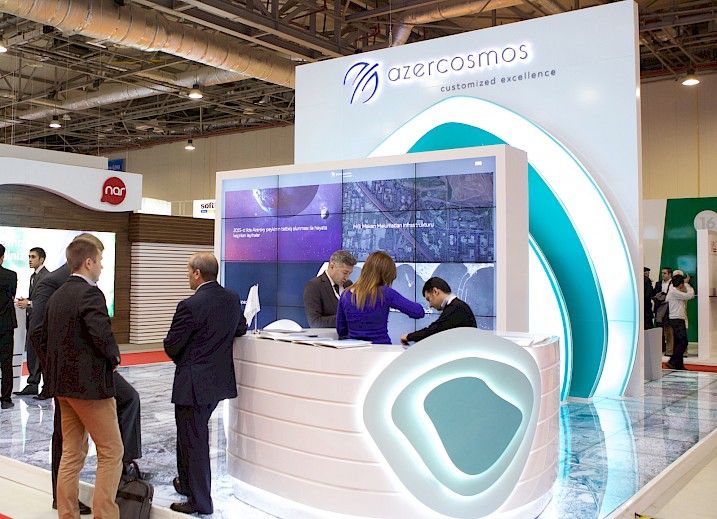 Stand for "Azercosmos" company in "BakuTel 2015".jpg